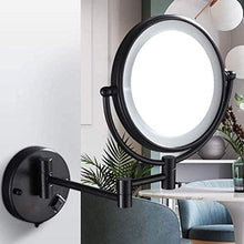 WZDD Specchio da Trucco da Parete Ingrandimento X10, Specchio Ingranditore con Luce Le, Pieghevole Rotazione a 360° Specchio Cosmetico per Il Bagno