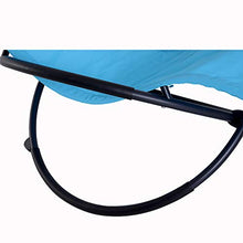 Outsunny Sedia a Dondolo Design Moderno per Interni ed Esterni Textilene 154x80x84cm Blu