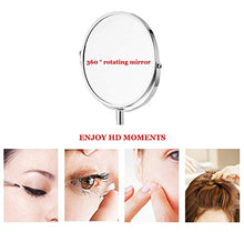 ADSE Specchio cosmetico da 7 Pollici 2X Specchio ingranditore Specchio Rotante bifacciale Specchio da Trucco Rotondo Argento Specchio da Trucco