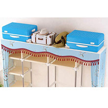 JFFFFWI Armadio Guardaroba Semplice con Struttura in Acciaio 170 * 170 * 45cm (Colore: B)