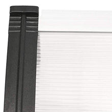 PrimeMatik - Pensilina 120x60cm in policarbonato per Porta o Finestra per Esterno Nero