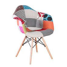 Sweethome - Set di 2 sedie da pranzo con rivestimento moderno patchwork, per cucina, soggiorno, ufficio, bar, (rosso)
