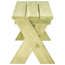 E E-NICES Panchina da Giardino 170 cm in Legno di Pino Impregnato