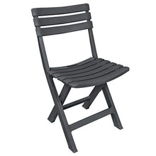FAMIROSA Set da Bistrot 3 pz Pieghevole in Plastica Antracite