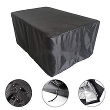 Cuore Telo da Tavolo per mobili Telo Oxford Telo da Giardino per Esterno Telo Impermeabile Antivento Resistente alla Neve Rivestimento Interno stabilizzato ai Raggi UV - Nero - 250x250x90CM