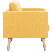 vidaXL Divano a 2 Posti Elegante Comodo Sofa Doppio per Casa per Ufficio Poltrona da Due Persone Arredo per Salotto Arredamento in Tessuto Giallo