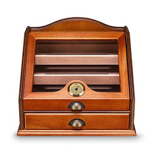 WZHZJ Desktop Humidor W/igrometro-Contiene 80-100 sigari, igrometro, deumidificatore, Cigar Box partizione Bagagli