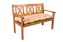 Meerweh - Cuscino imbottito per panca a 3 posti, circa 150 x 50 x 10 cm, verde/beige