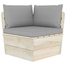 vidaXL Divano da Giardino a 4 Posti su Pallet con Cuscini Legno Abete