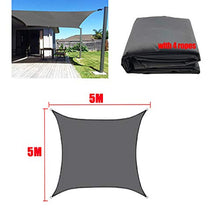 SRTUVDQ Tenda A Vela Parasole Rettangolare,Ombrelloni da Giardino Impermeabile Protezione Antivento con UV Protezione per Terrazza, Campeggio, Cortile,DarkGrey,5X5m