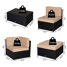 giordano shop Set Salotto da Giardino in Polyrattan Divano 2 Poltrone Miozzi Virginia Nero e Beige