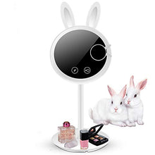 VSander specchi New Bunny LED Riempire Luce Specchio for Il Trucco con Luce Intelligente Luce di Riempimento Specchio for Il Trucco del Desktop ABS Piccolo Regalo Bianco