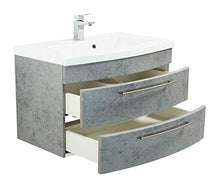 Posseik Luna - Mobile da bagno, 16 mm, MDF, cemento, taglia unica