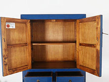 Yajutang - Cassettiera cinese in legno massiccio, colore: Blu