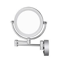 AECHOO Bathroom wall mirrors LED illuminated make-up mirrors 10X magnification Hidden installation Simply and luxurious Decor for Hotel Vanity Chrome finish
