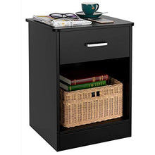 Comodino con Cassetti, Comodini da Camera da Letto, Comodini, Armadietto per Archivio, Cassetto Scorrevole e Ripiano per Ufficio in Casa (Nero),