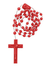 Ferrari & Arrighetti Rosario in plastica Rosso 6 mm (Confezione da 50 Pezzi)