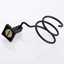 Allettare Nero lucidato Olio in Ottone Massiccio Holder Piazza Capelli Base Dryer