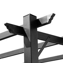 miozzi Pergola da Giardino 3X4m in Alluminio con Telo Scorrevole Nera e Beige