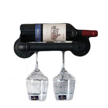 MoDi Wine Rack Retro Vento Industriale Tubo di Acqua A Parete Vino Rack