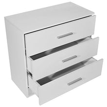 ROMELAREU Cassettiera in Truciolato 71x35x69 cm Bianca Arredamento Tavoli Comodini