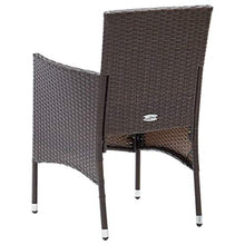 vidaXL Sedie da Pranzo per Giardino 2 pz in Polyrattan Marrone