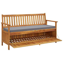 vidaXL Cassapanca con Cuscini da Giardino 148 cm Massello d'Acacia