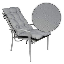 SuperKissen24. Set di 2 Cuscini per Sdraio 123x48 cm da Esterno ed Interno Resistente e Comodo per Sedie Reclinabili, Spiaggine e Poltrone da Giardino - Grigio