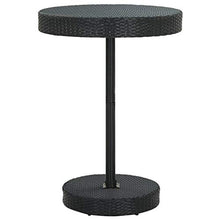 FAMIROSA Tavolo da Giardino Nero 75,5x106 cm in Polyrattan