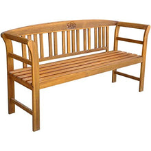 EBTOOLS Panca con schienale, panca da giardino, terrazza, per esterni, in legno massiccio, 157 x 45 x 82,5 cm