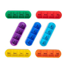 junao 7 Pezzi Dispenser di Pillole Settimanali, Organizzatore Settimanale di Medicine, Dispenser Portapillole, per Supplementi di Farmaci, Vitamine