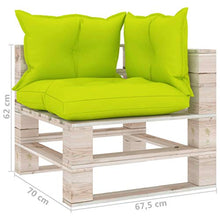 FAMIROSA Divano Angolare da Giardino in Pallet con Cuscini Legno di Pino-6065