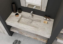 Dafne Italian Design Mobile Bagno Moderno con lavabo sospeso – Castagno Grigio Ossidato