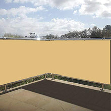 YIFANDU Copertura per Balcone 1.2x9.5m Impermeabile Protezione della Privacy Schermo con Occhielli e Cordoncino per Balcone Giardino Protezione della, Color Crema