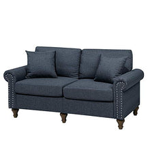 Beliani Divano 2 Posti in Tessuto Grigio Scuro Stile Chesterfield Schienale Basso Otra