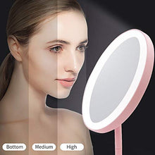 Specchi per Trucco LED LED Vanity Light Specchio cosmetico Dormitorio Pieghevole Portatile Beauty Desktop Controsoffitto Touch Screen Mirror