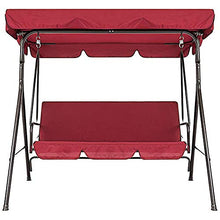 ZXD Dondolo Coperti da Giardino, taffettà di Poliestere 190T Baldacchino Impermeabile, Parasole Anti-UV 3 Posti, per Cortile con Giardino Patio Esterno Balcone