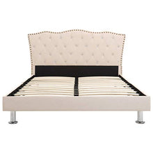SKM Letto con Materasso Tessuto Beige 140x200 cm (42.34kg)