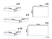 Beliani Federe per Cuscini Esterno Color Panna con Cerniera per Set Maestro II