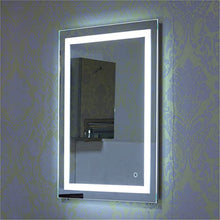 Turefans Specchio Bagno, Specchio Luce LED con Illuminazione Interruttore per Il Bagno, Bianco Freddo, 50 * 70cm