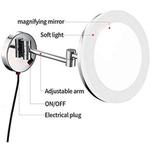 WZM Vanity 8 Pollici Specchio Ingranditore 10X Illuminato Specchio per Il Trucco a Parete Specchio Acrilico Luce Fredda Luce Calda .Specchio