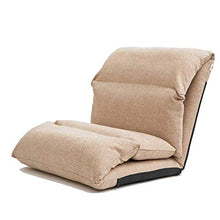 Eross Poltrona da Gioco a Pavimento Regolabile Poltrona Imbottita reclinabile Pieghevole Pigro (Colore : Light Brown)
