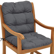 Beautissu Cuscino per sedie da Giardino Flair NL100x50x8cm - Comoda e soffice Imbottitura - Morbido Cuscino per Interni ed Esterni - Ideale Anche per spiaggine - Grigio