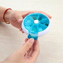 2pcs automatico rotatorio rotondo della scatola della pillola della medicina di forma compatta 7 giorni di viaggio settimanale