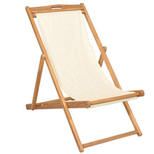 vidaXL Legno di Teak Sedia Sdraio Giardino Pieghevole Crema Lettino Prendisole