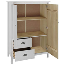 Ausla - Armadietto portaoggetti con 2 cassetti e 3 ripiani, per camera da letto, 99 x 45 x 137 cm, colore: Bianco