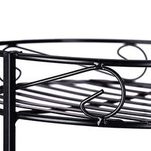 Relaxdays Supporto Metallico per Piante, 5 Livelli, Rotondo, Interno ed Esterno, Richiudibile, HxLxP 65x125x23cm, Nero