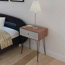 SKM Comodini con Cassetto 2 pz Marrone