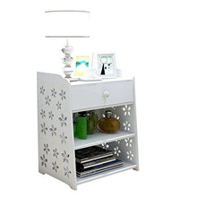 MThomes Armadio Bianco da Comodino con cassetto Dimensioni Circa: 49.3 x 39.3 x 29.3cm（H x W x D）
