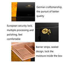SCDZS Desktop Cigar Humidor - Rettangolare umidificatore con Vassoio e separatore Regolabile